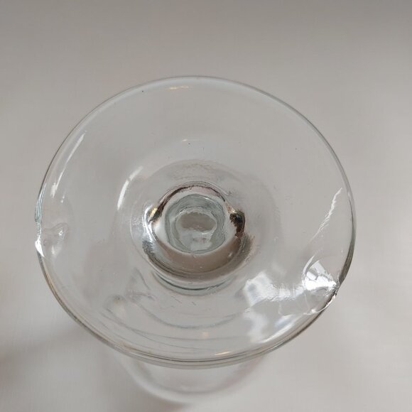 VINTAGE CN RAIL CABOOSE Stemware glass Gold Rimmed With Flaw - Picture 5 of 8